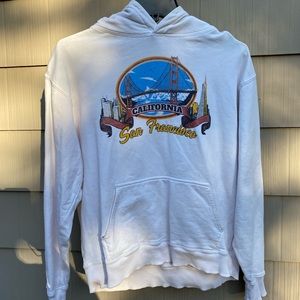 John Galt White California San Francisco Hoodie (Medium)